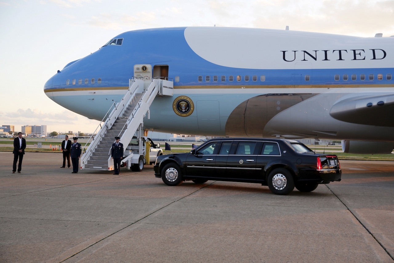 Air Force One Lands In Beijing After Futile Search For Singapore In China