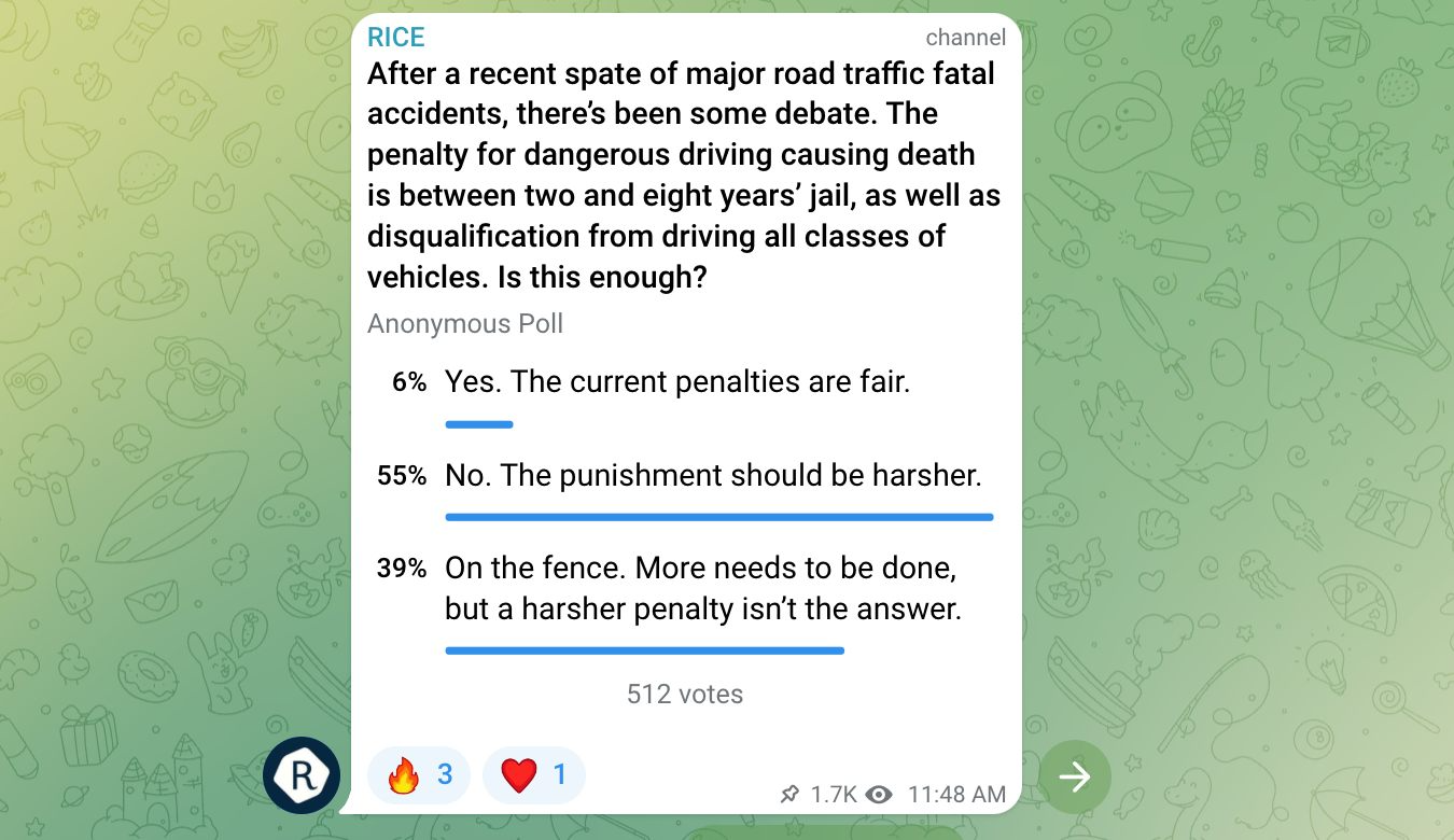 dangerous driving singapore poll