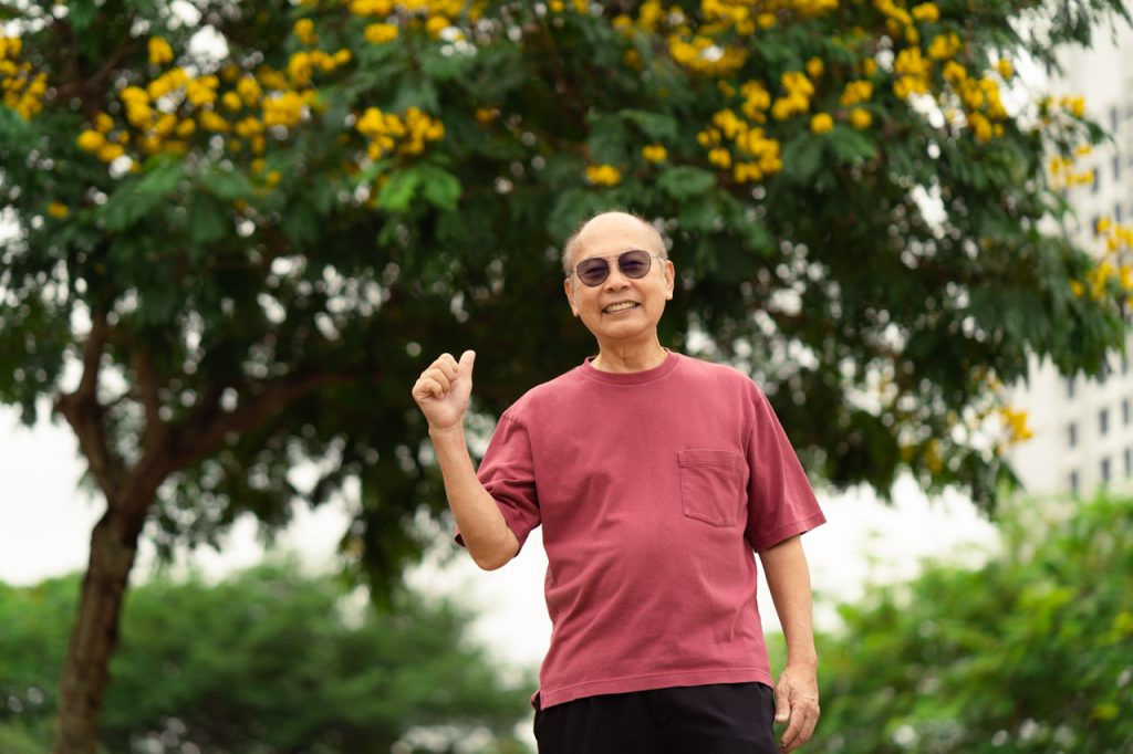 Old age? He's still young, still active, still fresh. Just the way he intends to be.