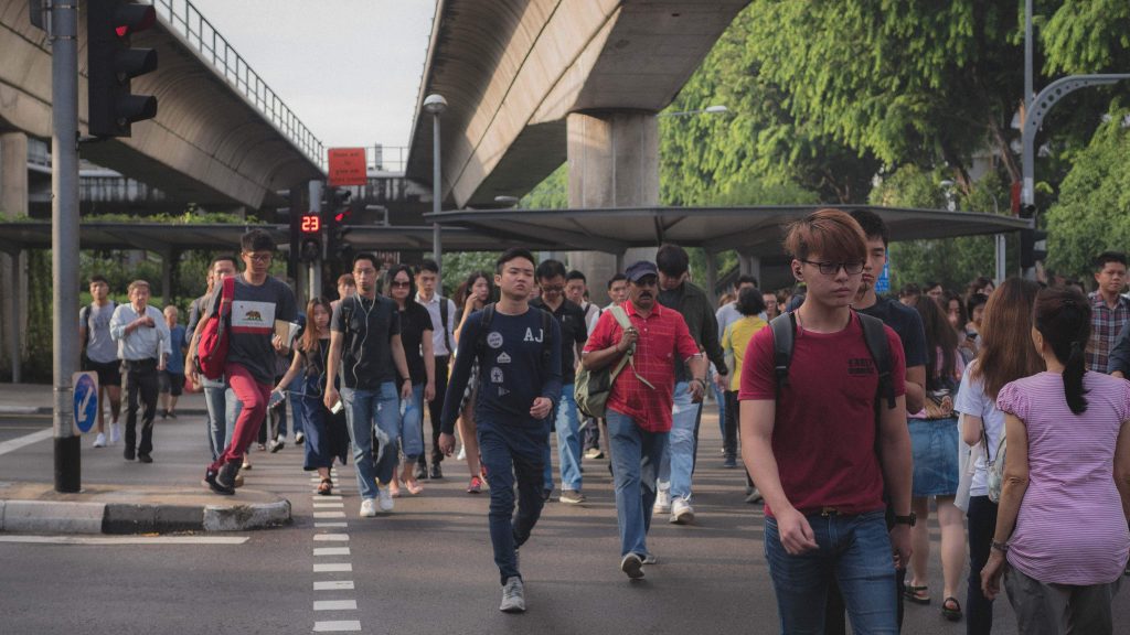 crowd SIngaporeans