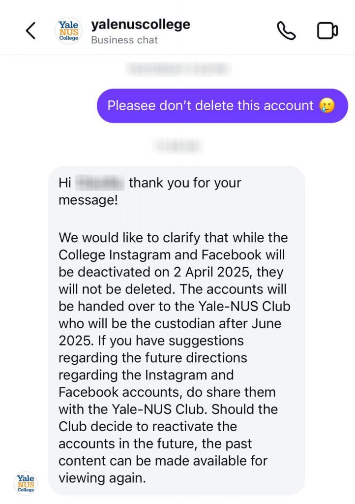 yale-nus social media