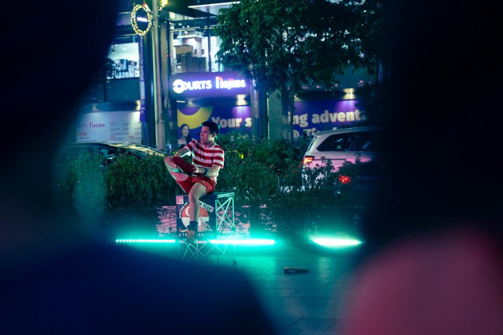 The Busker Trying To Build a Circus Scene in Singapore
